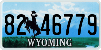 WY license plate 8246779