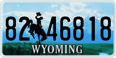 WY license plate 8246818