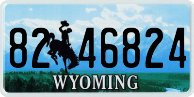 WY license plate 8246824