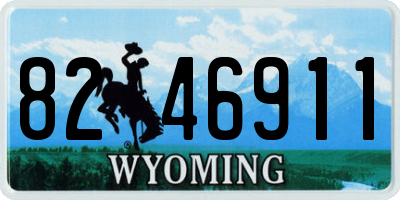 WY license plate 8246911