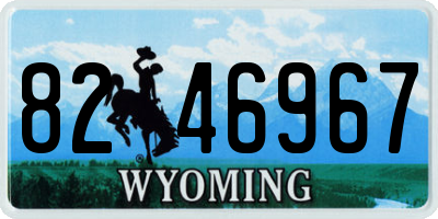 WY license plate 8246967