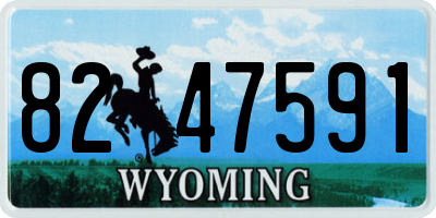 WY license plate 8247591