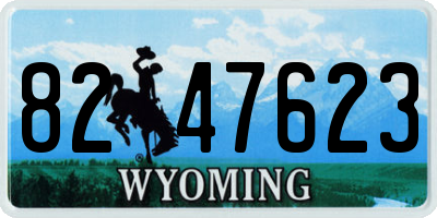 WY license plate 8247623