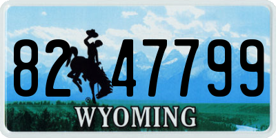 WY license plate 8247799