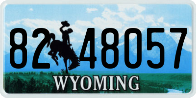 WY license plate 8248057
