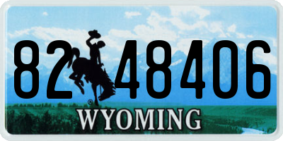 WY license plate 8248406