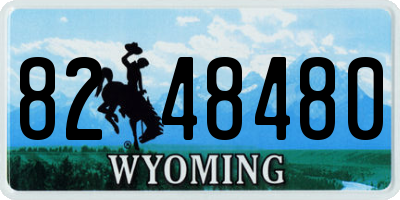 WY license plate 8248480