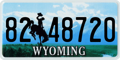 WY license plate 8248720