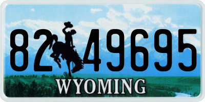 WY license plate 8249695