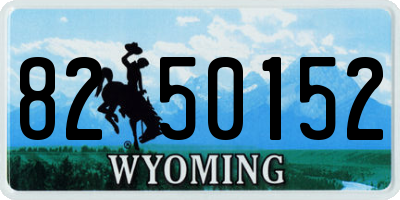 WY license plate 8250152