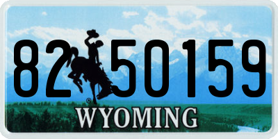 WY license plate 8250159