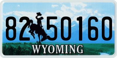 WY license plate 8250160