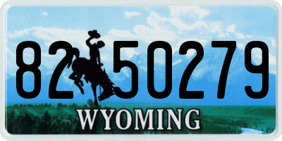 WY license plate 8250279