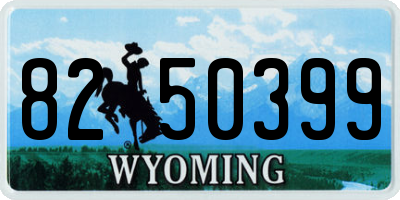 WY license plate 8250399