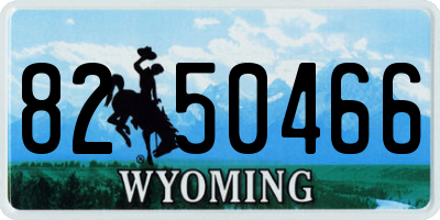 WY license plate 8250466
