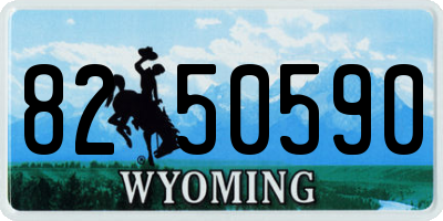 WY license plate 8250590