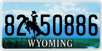 WY license plate 8250886