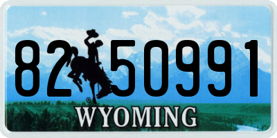 WY license plate 8250991