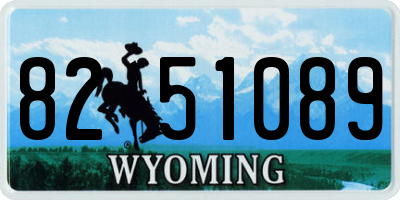 WY license plate 8251089