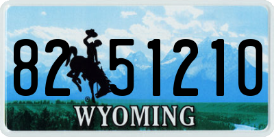 WY license plate 8251210