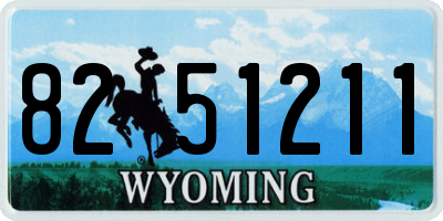 WY license plate 8251211