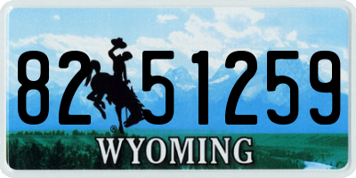 WY license plate 8251259