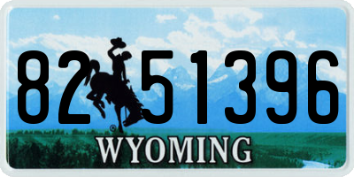 WY license plate 8251396