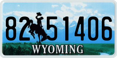 WY license plate 8251406