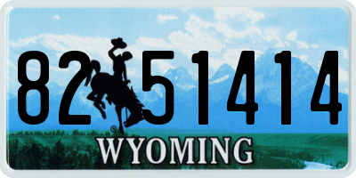 WY license plate 8251414