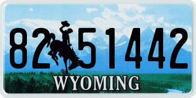 WY license plate 8251442