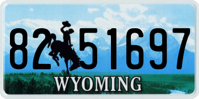 WY license plate 8251697
