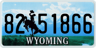 WY license plate 8251866
