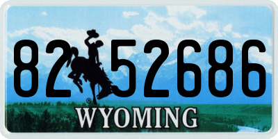 WY license plate 8252686