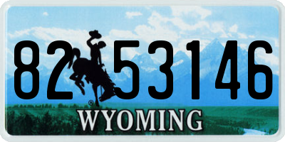 WY license plate 8253146