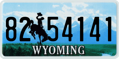 WY license plate 8254141