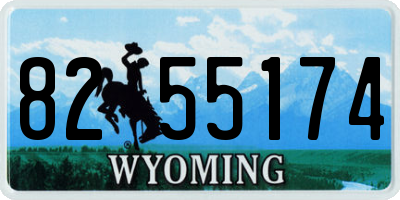 WY license plate 8255174
