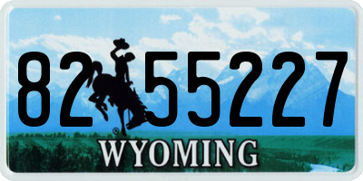 WY license plate 8255227