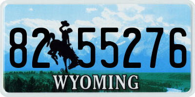 WY license plate 8255276