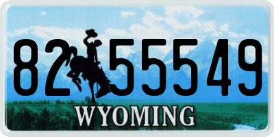 WY license plate 8255549