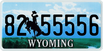 WY license plate 8255556