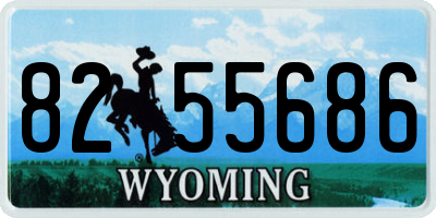 WY license plate 8255686