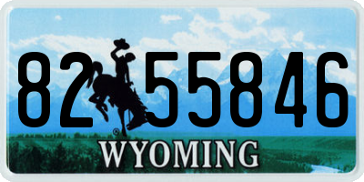 WY license plate 8255846