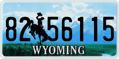 WY license plate 8256115