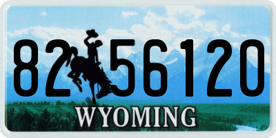 WY license plate 8256120