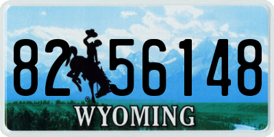 WY license plate 8256148