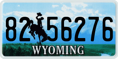 WY license plate 8256276