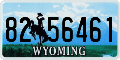 WY license plate 8256461