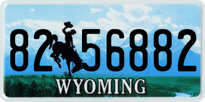 WY license plate 8256882