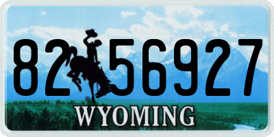 WY license plate 8256927