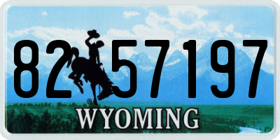 WY license plate 8257197
